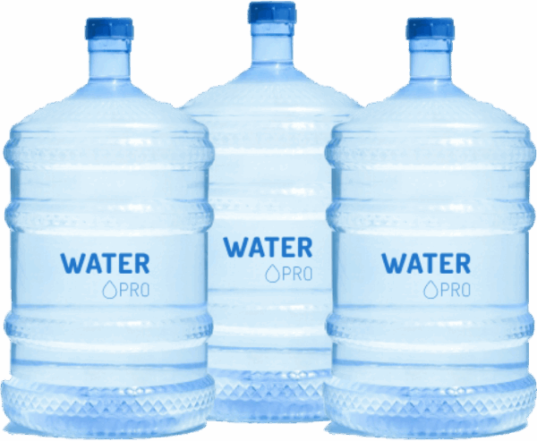 Three bottles of mineral water