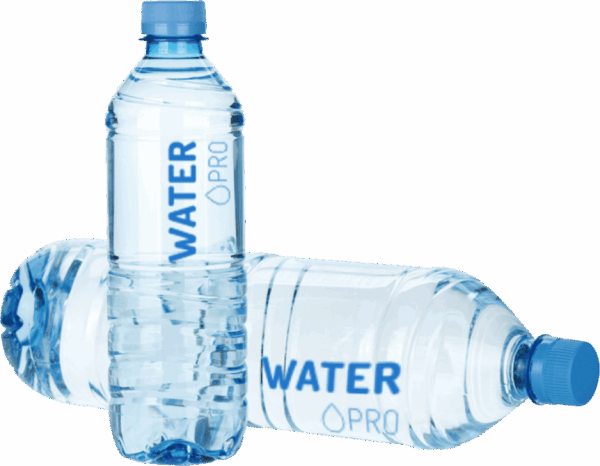 Small bottles of mineral water